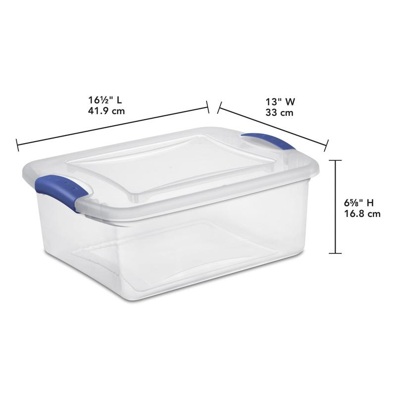 15 Quart Klare Plastik Aufbewahrungsbehälter mit Deckeln Stapelbare Verschließbare Behälter Ideal Kleidung Schuhe Basteln Organisieren 3er-Pack
