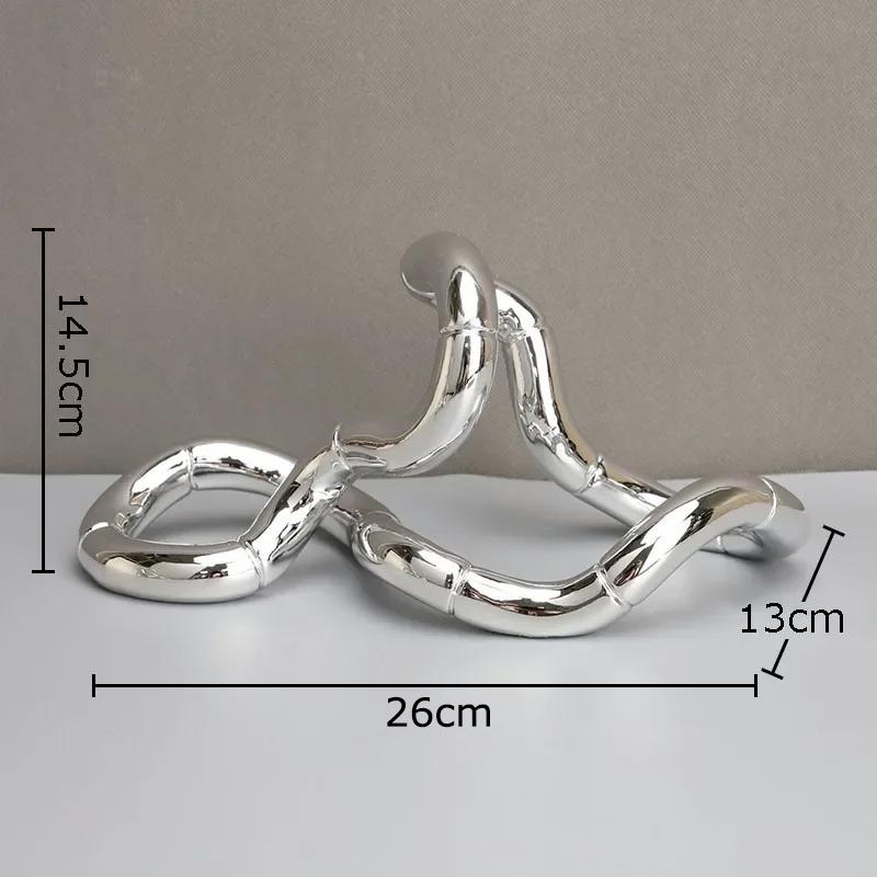 

Twisted Knot Abstract Artwork Statue Circular Curve Crafts Ornaments Desk Decoration Twist Curve Lines Room Aesthetics Decor