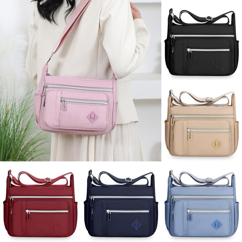 Womens Nylon Urban Crossbody Bag With Zipper Pocket For Daily Use