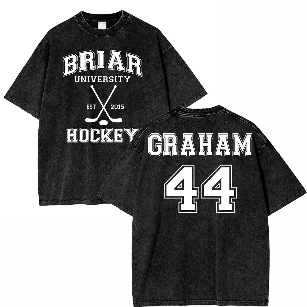 Cotton Vintage Washed Off Campus Graham 44 T Shirt Fashion Men Briar University Hawks Di Laurentis 66 Tucker 46 Tees Shirts Daily Wear Cool Top
