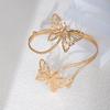 Exaggerated Metal Wind Arm Ring Trendy Fashion Flower Leaf Bracelet Women'S Diamond Retractable Arm Bracelet High-End Bracelet