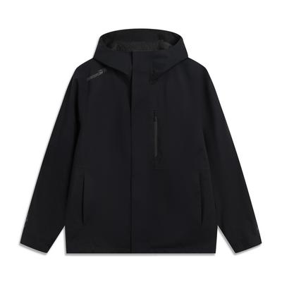 Li Ning Outdoor CF Multi-Functional Windproof Waterproof Moisture-Wicking Fleece Warm Three-In-One Jacket Set Unisex Jacket Set Black AEMV057-7