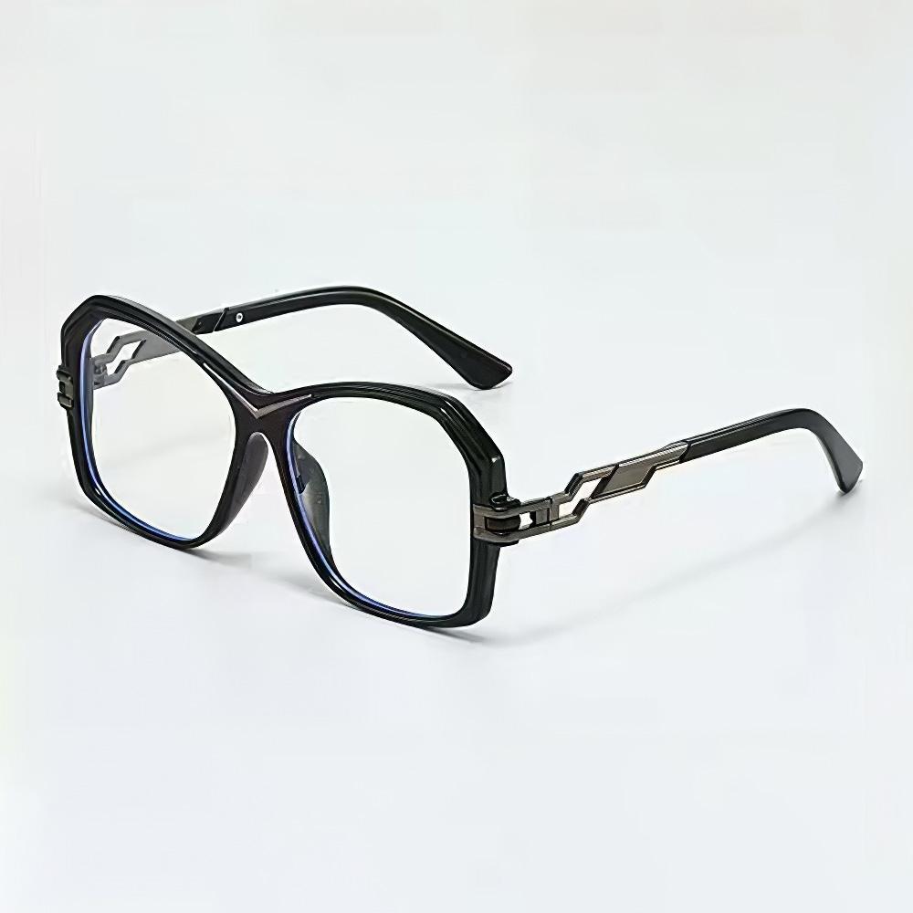 

Anti Blue Light Glasses Large Frame Transparent Lenses Glasses Unique Metal Chain Modern High-End Women Computer Glasses