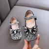 Spring-autumn new style ladylike baby girl girls' princess rhinestone flat shoes, leather shoes, dance performance shoes