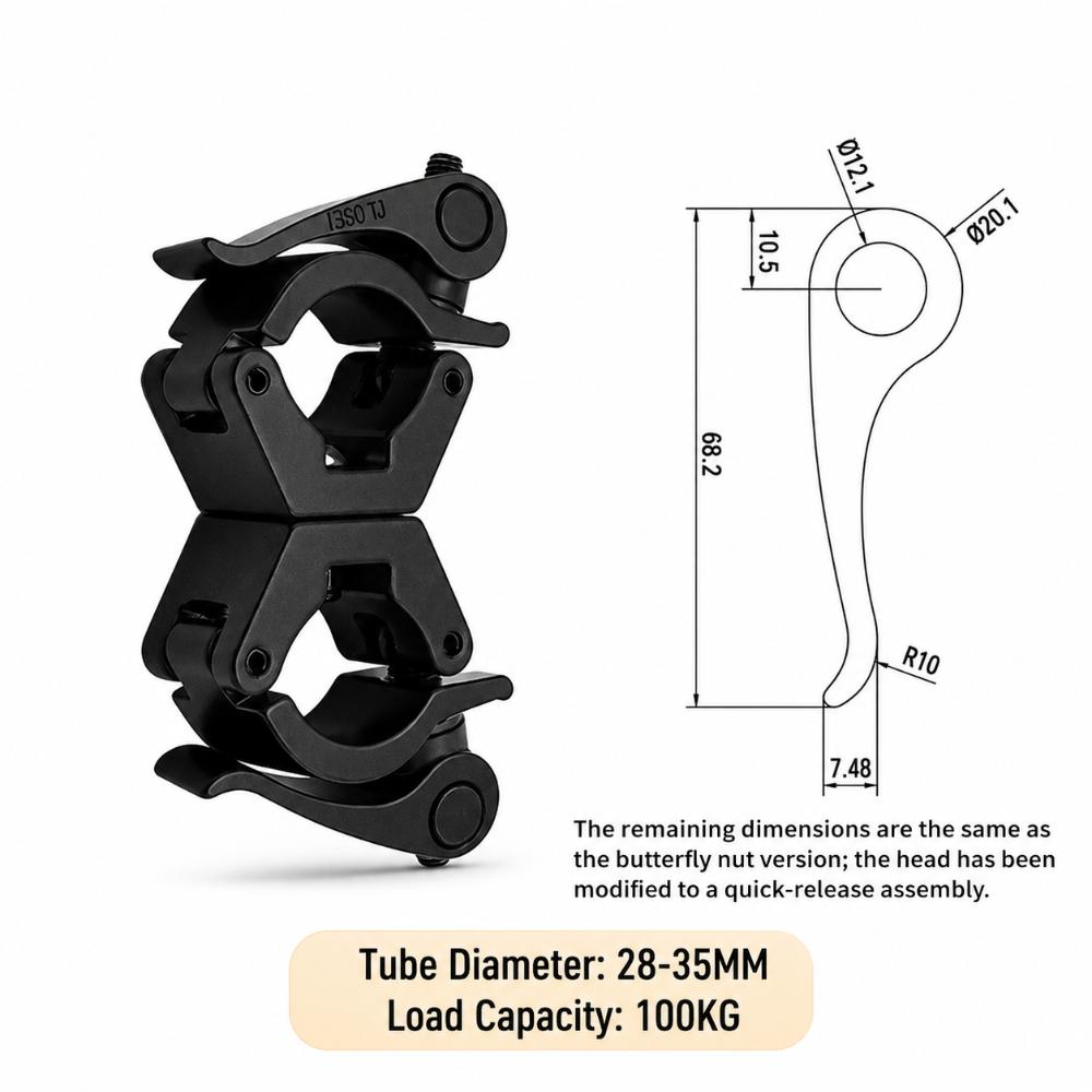 Quick Release DJ Light Clamps Lamp Hanger Hooks  For LED PAR Moving Head Beam Spot Clamps