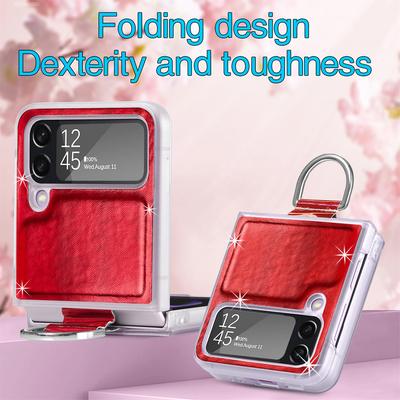 Ochrona przed upadkiem Precyzyjne wycięcia Dopasowane etui Do Samsung Galaxy Z Flip4 Flip 4 5g Flip3 Flip 3 Pierścień na palec Kolorowa torba na telefon