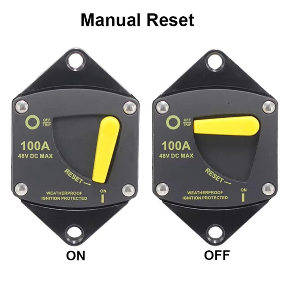 12V-48V DC Automotive Circuit Breaker 30A-300A Manual Reset Circuit Breaker  Marine Environments