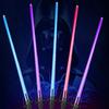 1/2 Peças Bastão Flash Luzes Legais Efeito Sonoro Desmontável Juntar Crianças Adultos Sabre de Luz Luminoso Brinquedo com Sons de Batalha Brincadeira Diária