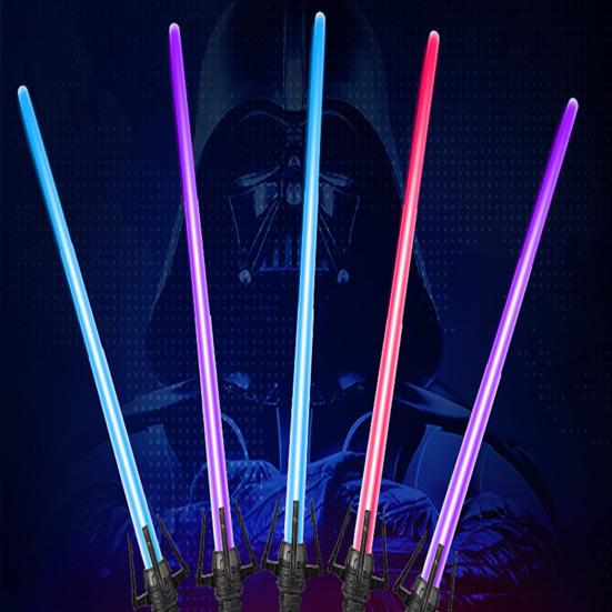 1/2 Peças Bastão Flash Luzes Legais Efeito Sonoro Desmontável Juntar Crianças Adultos Sabre de Luz Luminoso Brinquedo com Sons de Batalha Brincadeira Diária