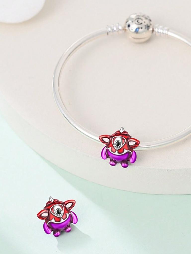 Copper Plated Original Charms Cute Little Monster Beads Fit Bracelet Women'S Jewelry Gift