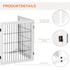 Dog Barrier Gate Freestanding Protective Gate with Feet 185 x 71 cm Wood Dog Gate Stair Safety Gate Stair Gate Dog Barrier Gate for Stairs, Doors