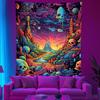 Psychedelische Derde Oog Schedel Wandkleed Surrealistisch Landschap UV Print Wanddecoratie voor Slaapkamer Woonkamer Decor