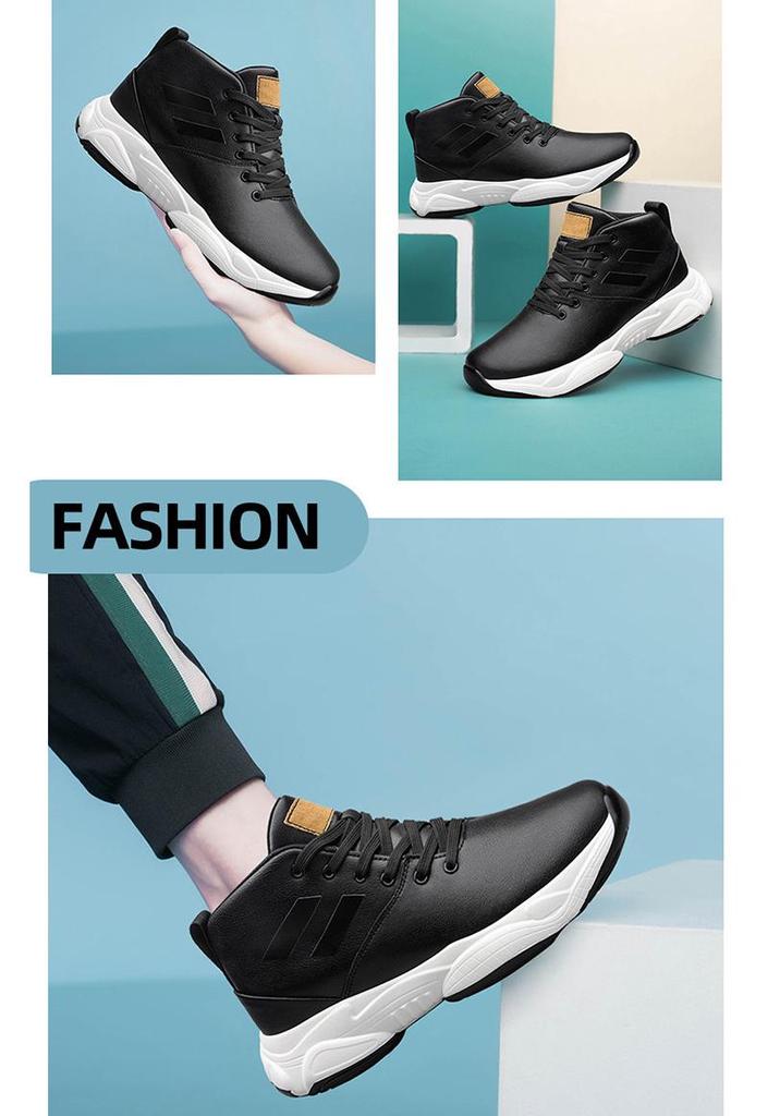 Men's Autumn Casual Breathable Height Increasing Sports Shoes 8CM – Invisible Lift Dad Board Shoes.