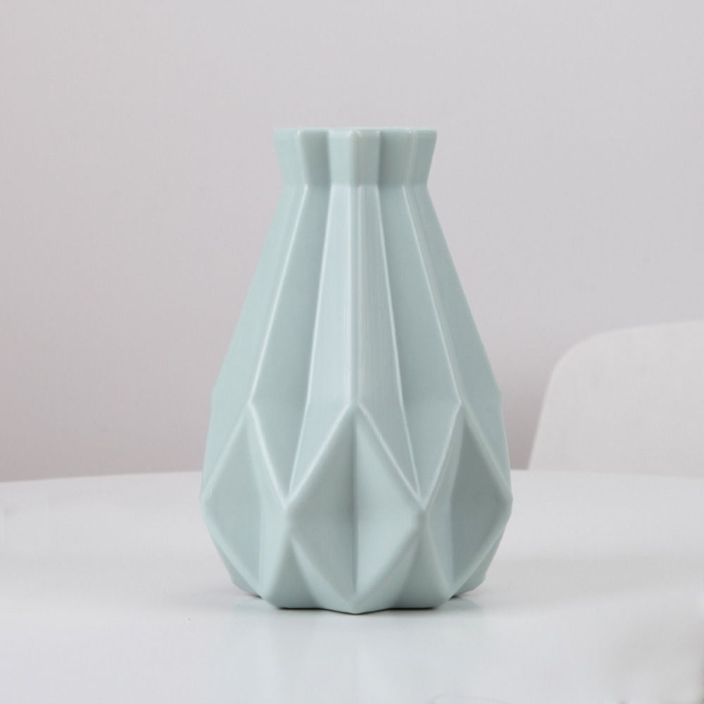 Plastic Nordic Style Vase Imitation Ceramic Desktop Ornament Flower Pot Decoration  Living Room