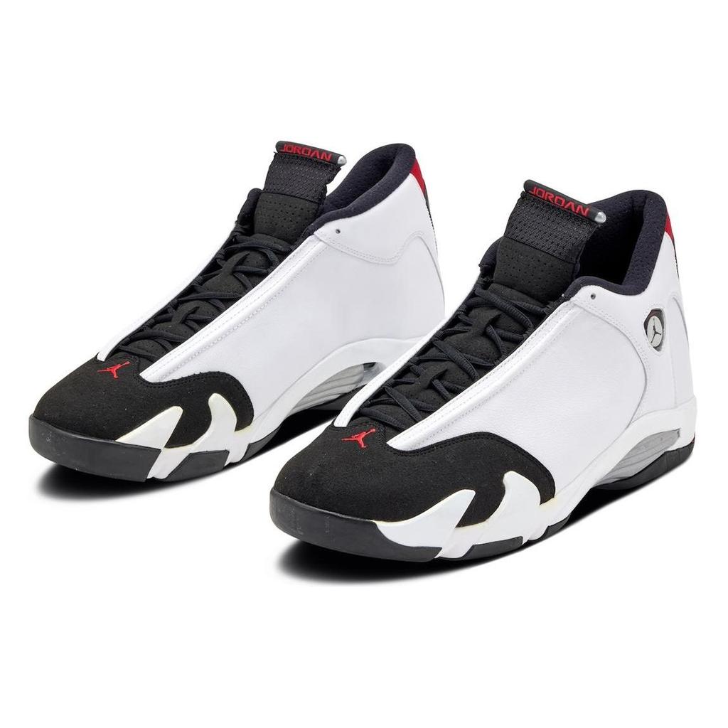 Pantofi de sport pentru bărbați Air Jordan 14 Retro Black Toe 2024 Alb Varsity-Red Metallic-Silver 487471-160