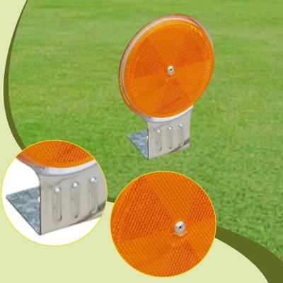 Yousheng Reflective Driveway Marker Double-Sided Warning Sign Highly Visible Metal Lane Reflector for Emergency Construction