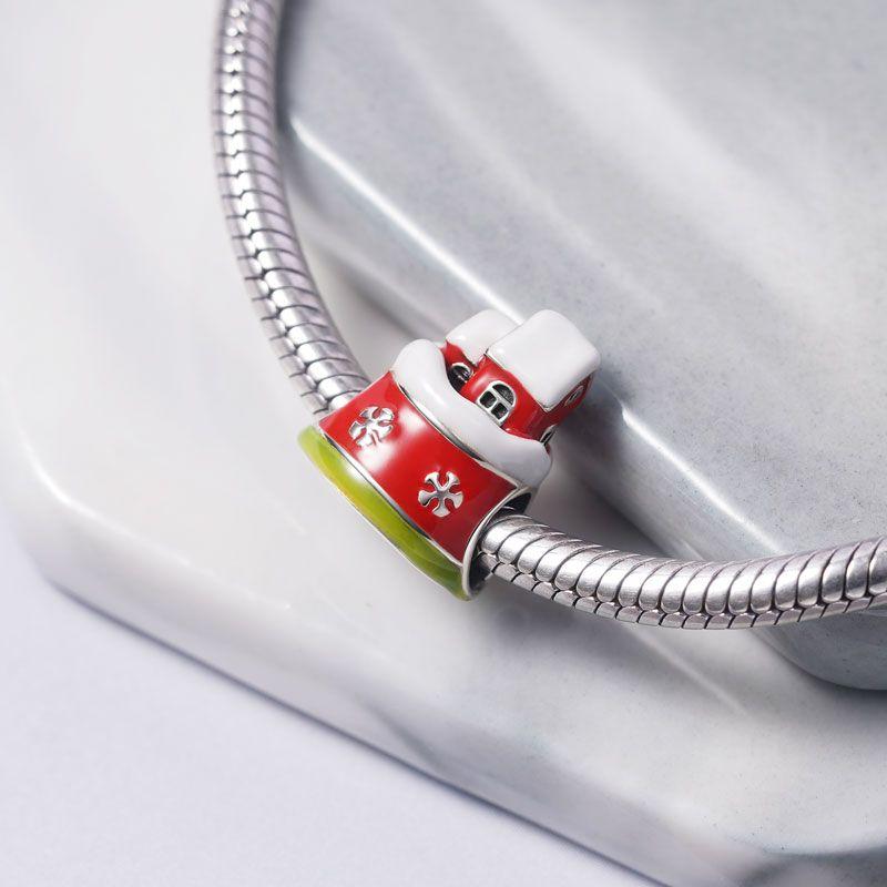 New copper Snowman Christmas House Gloves Charm Compatible With Authentic Bracelets Accessories Women Jewellery Christmas Gifts