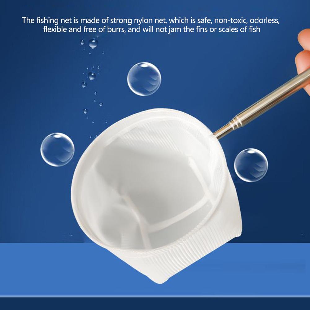 3D Aquarium Fish Net Extendable Handle Soft Mesh Safe for Catching Fish Shrimp Aquarium Accessories