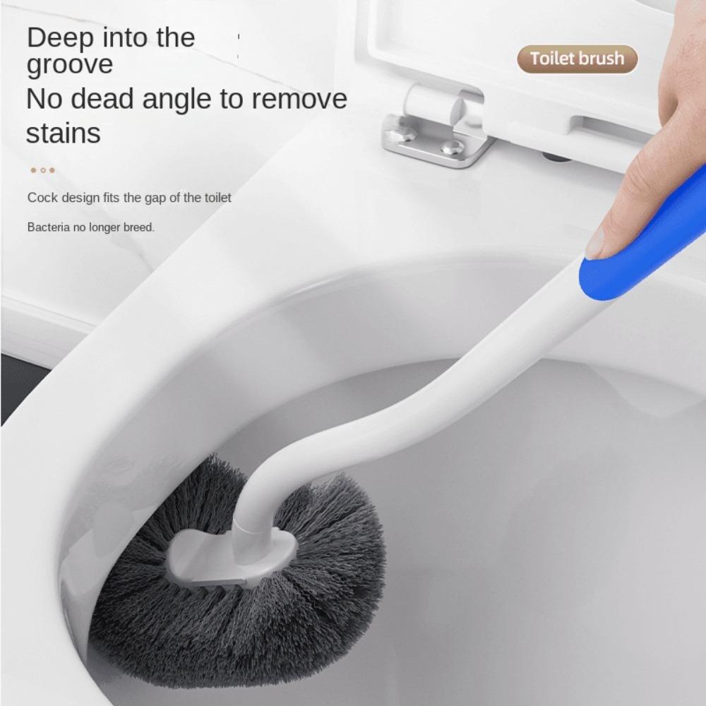 Wall-mounted S-type Corner Gap Brush Soft Hair Toilet Brush  Cleaning Tools Accessories