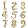 1PCS 40 Inch Large White Gold Light Gold Digital Foil Balloon for Girls' Birthdays Helium Big Number0-9 Balloon Decoration