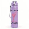 1PC Just A Girl Who Loves Gymnastics Print 750ml Color Plastic Sports Water Bottle Leakproof Flip Straw Lid Suitable for Sports Office Home Use