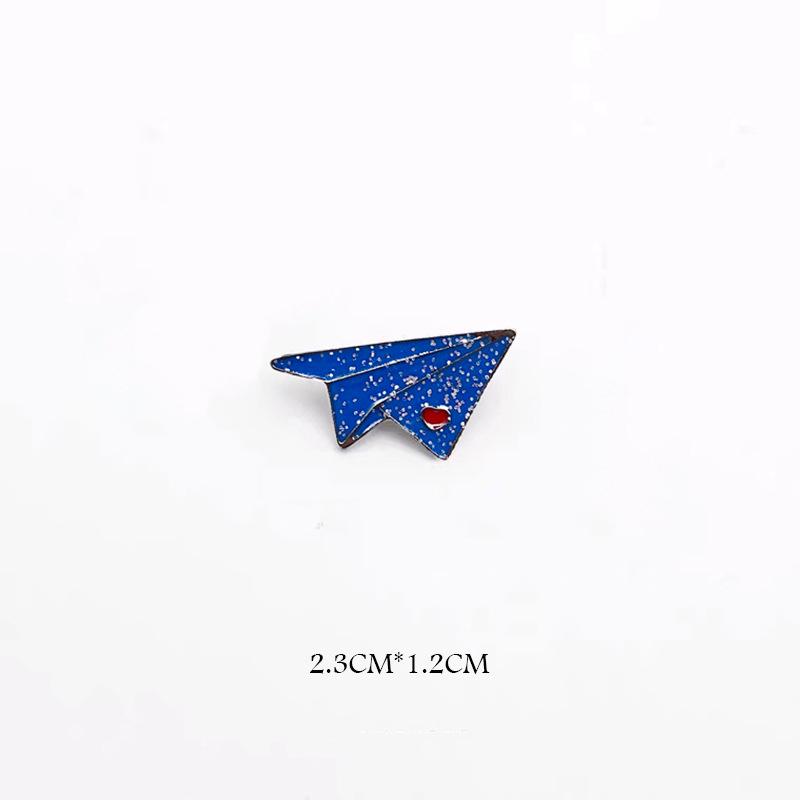 Cute Airplane and Ship Brooch - Cartoon Badge, Versatile Trendy Accessory for Students, Express Your Creative Personality