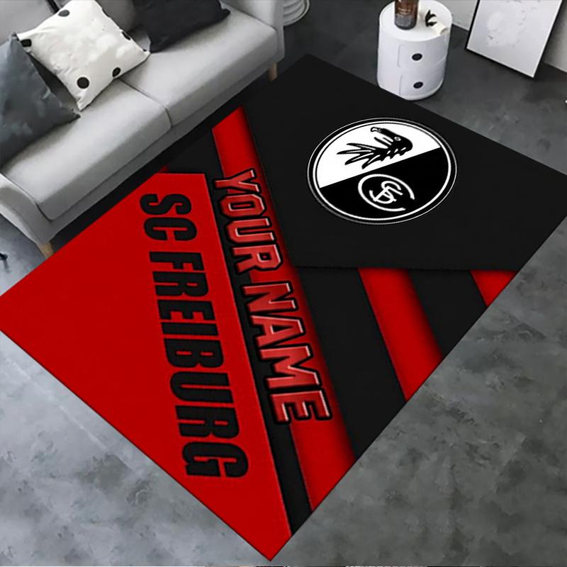 Custom Name SC Freiburg Carpet Rug for Living Room Bedroom Home Sofa Decoration,Kids Play Non-slip Floor Mat