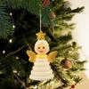 Button Christmas Tree Ornament Kits Hangable Santa Angel Snowman Christmas Tree Pendant Pendant Charm Decoration Craft Making