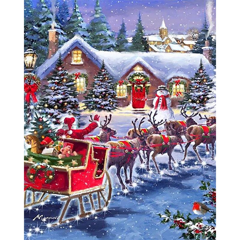 5D Diamond Painting Christmas Children Full Drill Diamond Mosaic DIY Hand Inlaid Rhinestones Embroidery Home Decor Gift