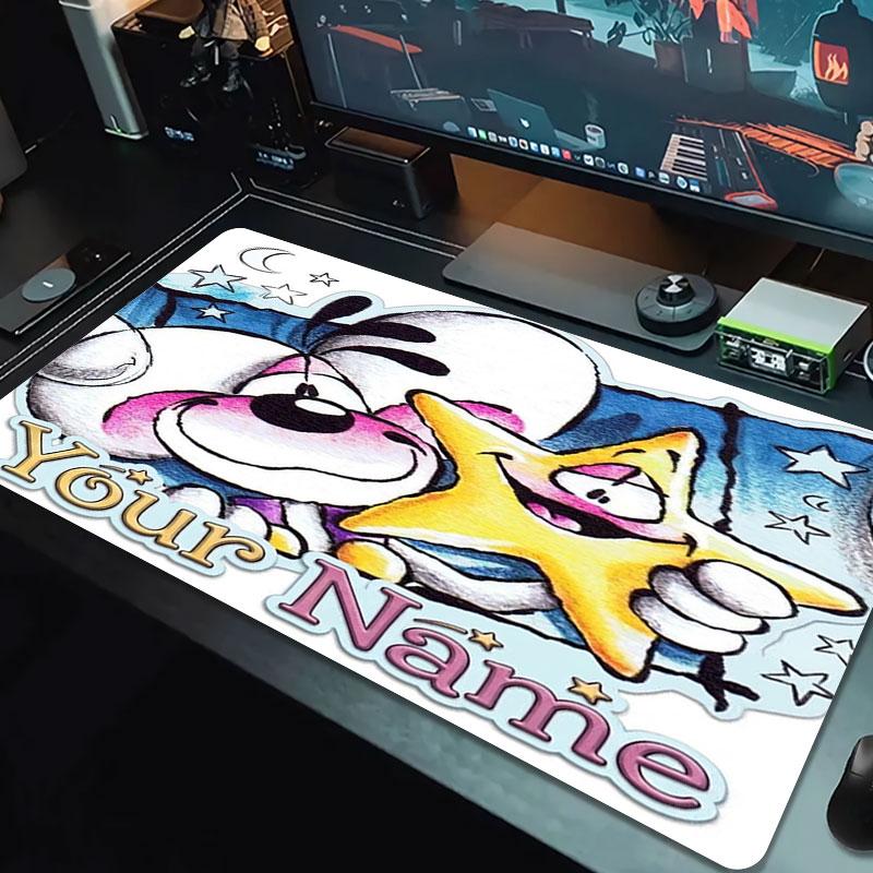 Diddl Benutzerdefinierter Name Große Größe Mauspads Große Gaming-Tischunterlage Rutschfeste Laptop-Tablet-Großes Mauspads XXL-Matte Mini-PC-Spielmatte Mit Verriegeltem Rand