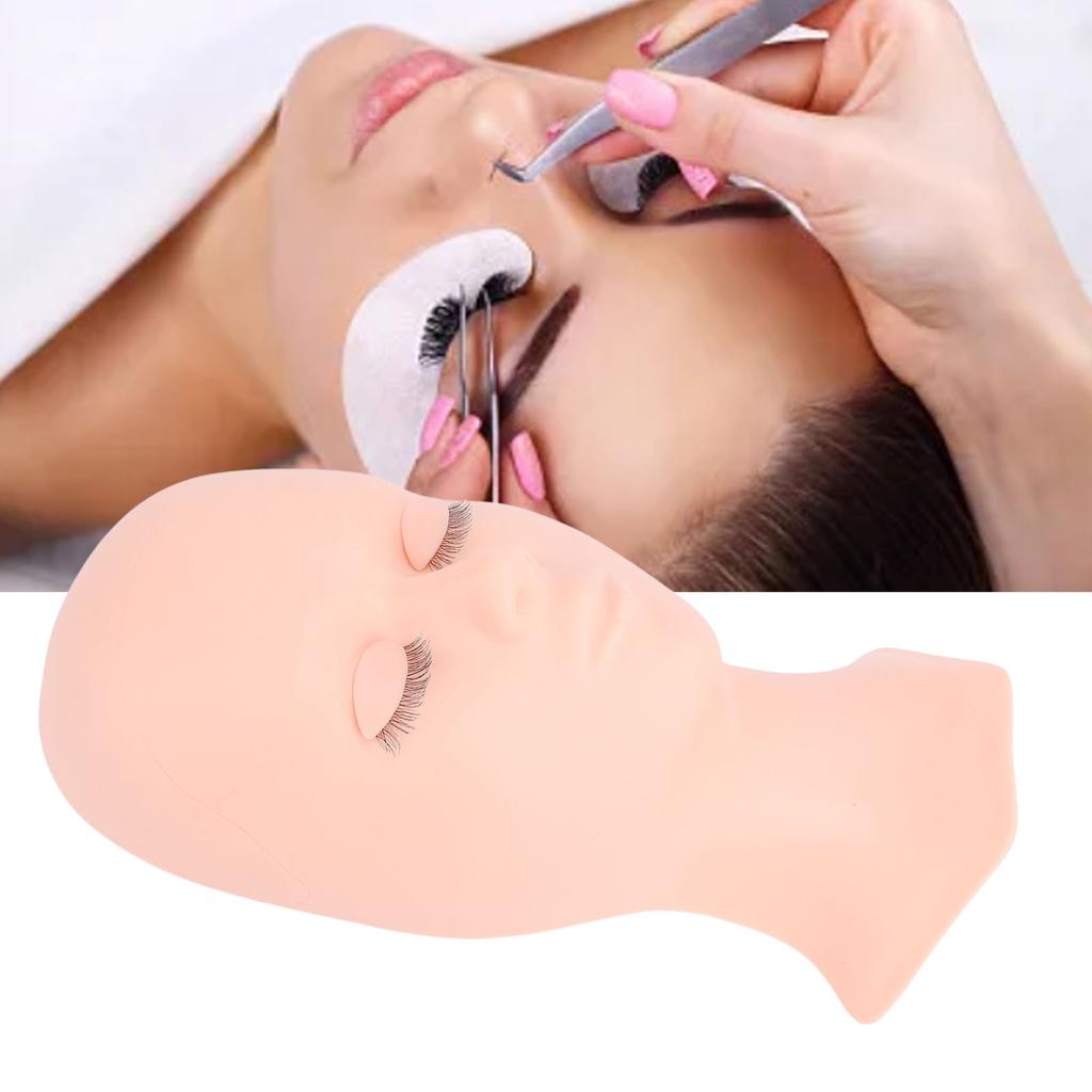 Wimper-Übungskopf Silikon Ersatzlider Wimpern Übungsmodellkopf Monolid
