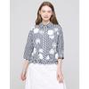 Women S Check Flower Embroidery blouSe Zbl6262150