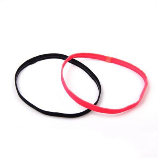 Elastic Headband Solid Color Running Sweatband Fitness Hair Ties for Yoga Sports