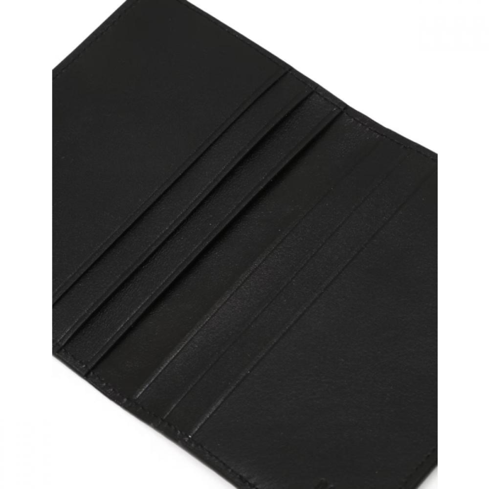 Daks Slim Max Black Embossed Logo Leather Card Wallet Dbho6f745bk