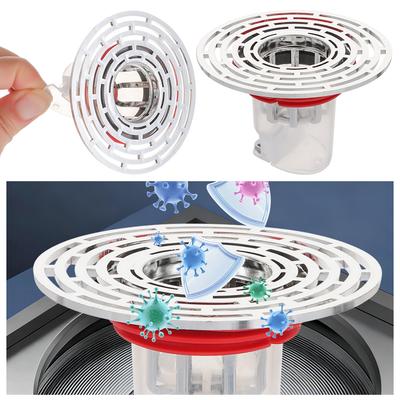 Self-Closing Floor Drain Core Large Filter Screen Odor Prevention Shower Drain Filter Sealing Cover Bathroom Sewer Device Shower