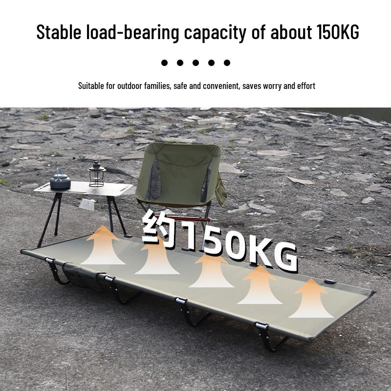 Portable Aluminum Folding Bed for Camping and Outdoor Use