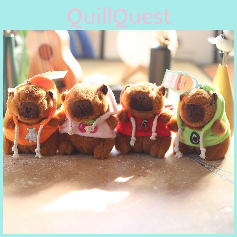 Cute Capybara Plush Doll Keychain Fluffy Soft Toy Perfect For Bags And Keyrings