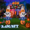 7.8FT Inflatable Toys Stacked Pumpkin Arch Party Halloween Decoration Outdoor Model with LED Lights Yard Garden Lawn Hall Decors