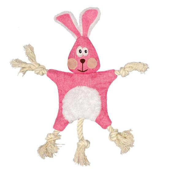 

Игрушка для домашних животных, устойчивая к укусам, интерактивная пищащая игрушка для собак, мультяшная форма животного, плюшевая игрушка для жевания собак, товары для домашних животных Rabbit