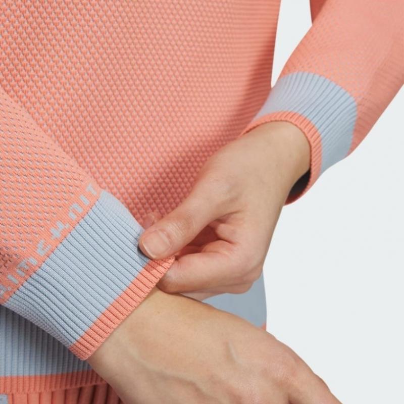 Adidas Golf 2023 Fw Women Golf Prime Knit Crewneck Long Sleeve Pullover Sweater Hz6038