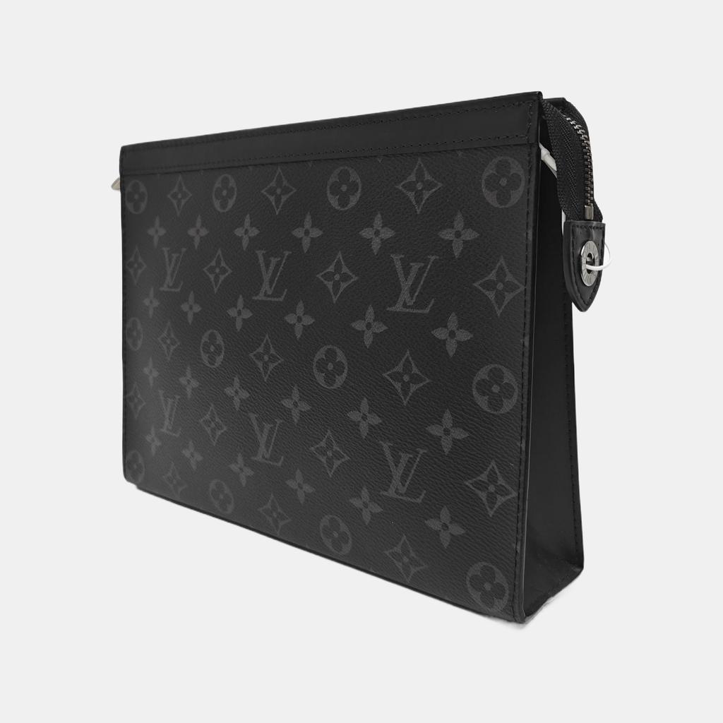 [Usado] Louis Vuitton Pochette Voyage MM 'Lona Monograma Eclipse Preta' - Muito Bom #17BI1V2