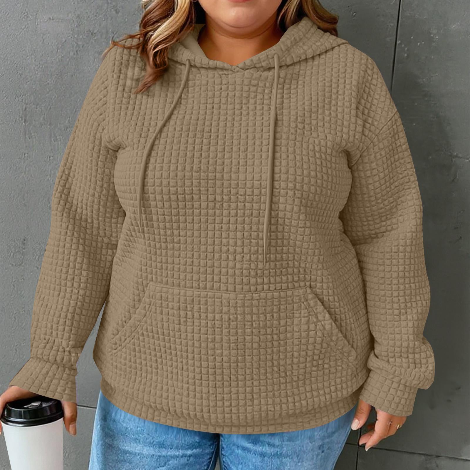 

Women s Hoodies Long Sleeve Casual Drawstring Sweatshirts Pullover Pockets Tops L хаки