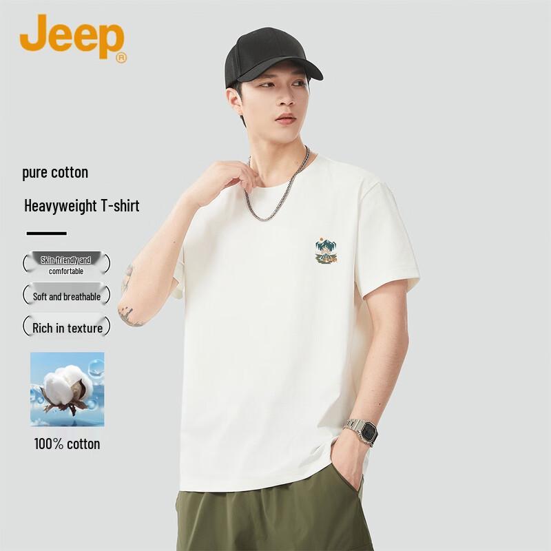 JEEP Men s Summer Loose Fit Breathable Short Sleeve T-Shirt 3XL
