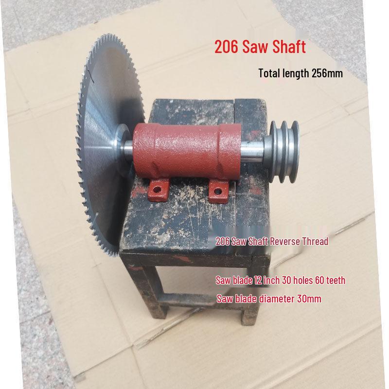 206 Wood Cutting Machine Spindle Bearing Housing: Sliding Table Saw Accessories & Base Assembly with Spindle Shaft & Sleeve