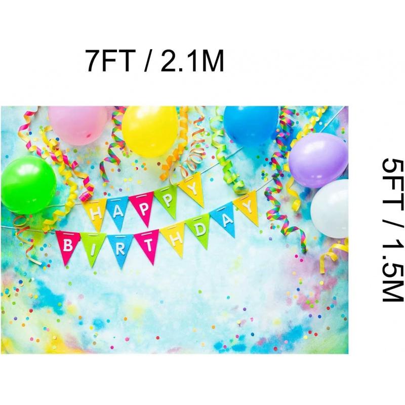 1 Stück, 2D-Flachdesign, Dekorative Kulisse für Geburtstagsfeier, Bunter Ballon-Geburtstagsparty-Hintergrund, Dekorative Requisiten, wsj