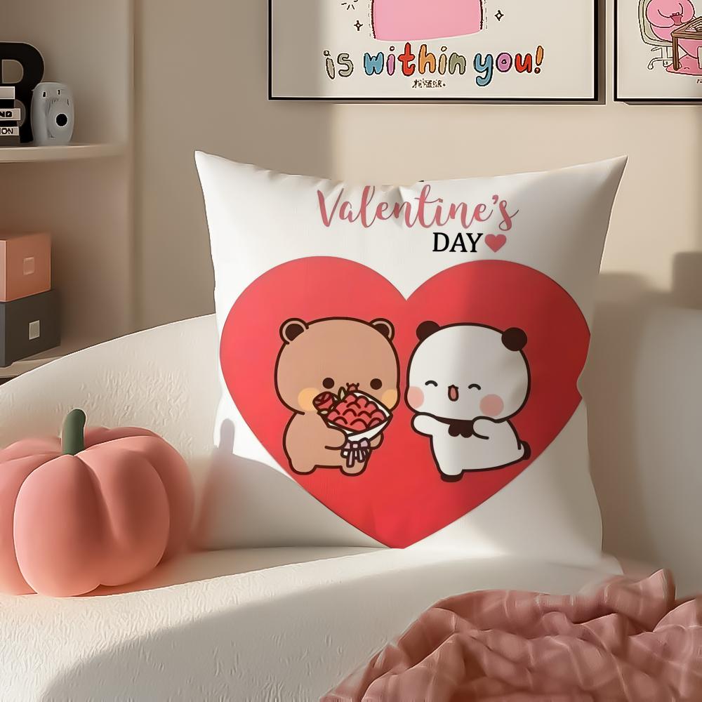 Cartoon Bubu  Dudu Lovely Cushion Cover Pillowcase Short Plush Invisible zipper Room Sofa Cushion Cover