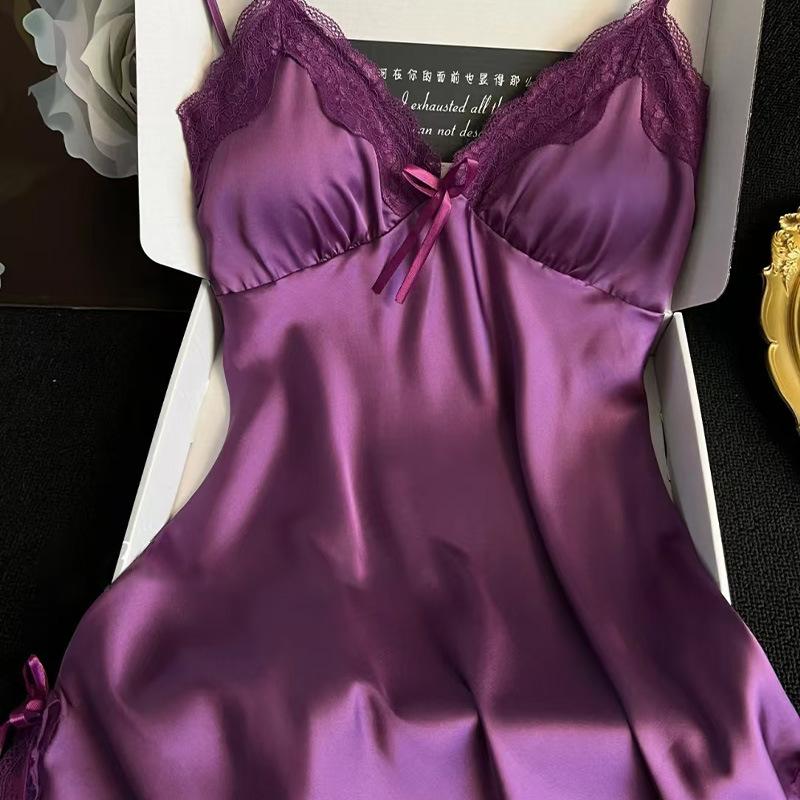 

Sexy pure lace nightdress, small chest shows big, light luxury suspender, chest pad can be worn outside, loungewear, slim suit xl size [ 60-70kg ]