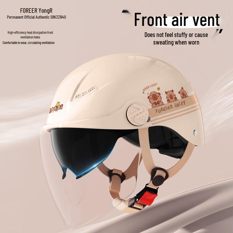 Yongjiu C05 Capybara Dubbele Lens Halve Helm