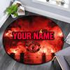 Custom Name,Manchester United FC pattern round rug,Carpet Rug for Living Room Bedroom Playroom ,Non-slip Floor Mat,Holiday Gifts and Birthday Gifts.