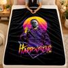 Flannel BlanketHorror Movies Warm Soft Throw Blanket for Indoor Sofa Bed Living Room Use